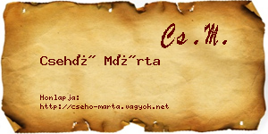 Csehó Márta névjegykártya